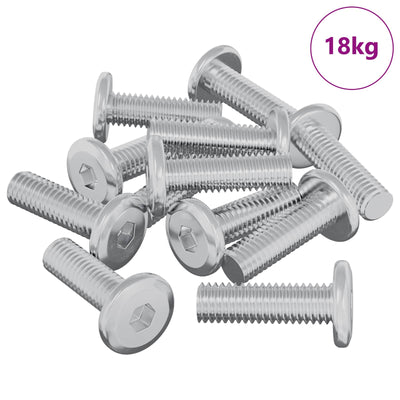 Perno vidaxl 1593 uds plata 8 x 25 mm acero
