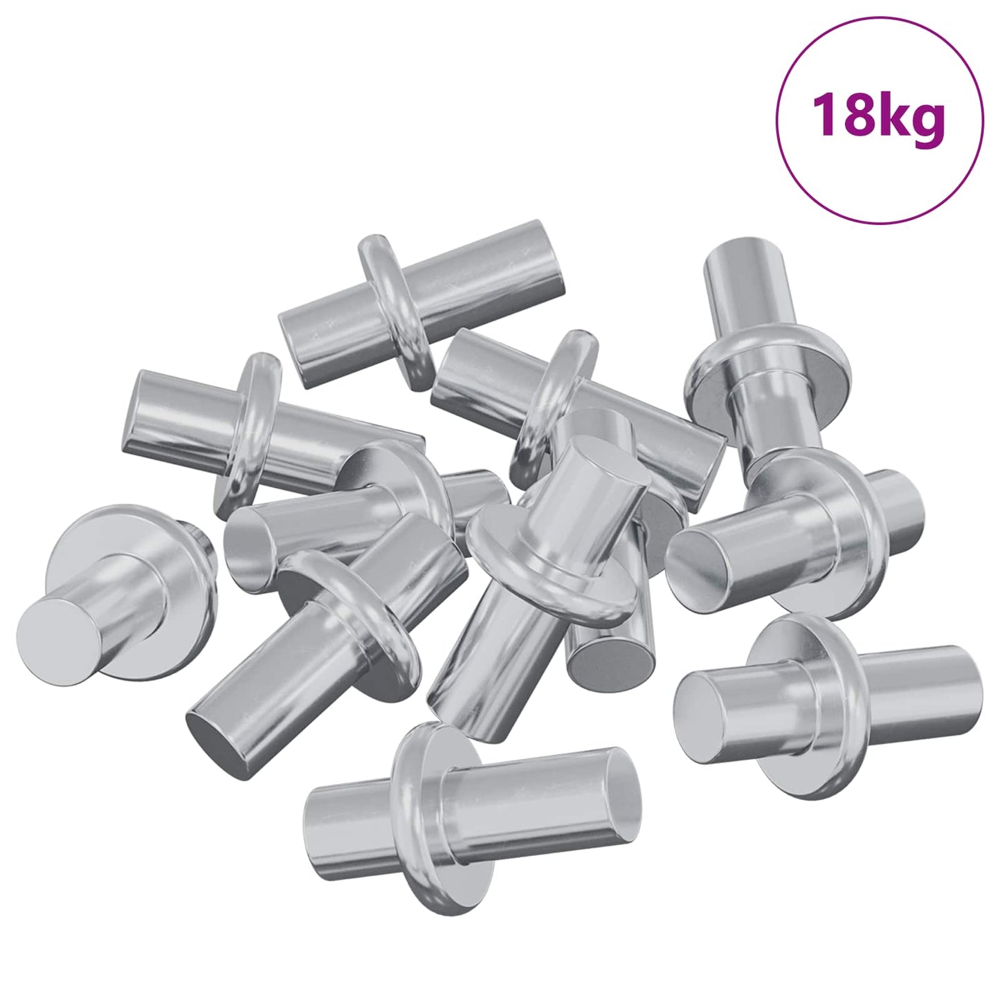 Vidaxl plankhaak 4500 pcs zilver 8,6 x 8,6 x 14,6 mm staal