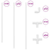 Tubo Vidaxxl in pvc 29 pz bianco pp e pe