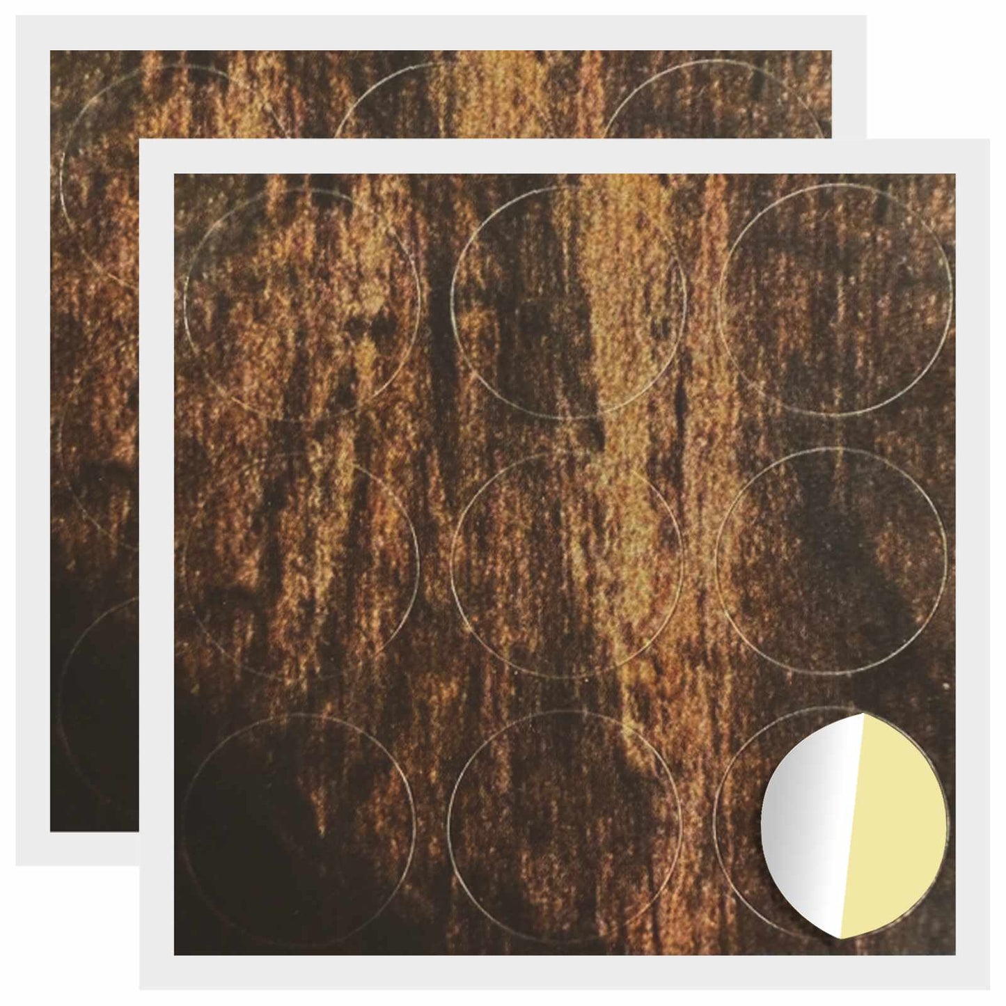 Coprivite autoadesivo Vidaxx 2 pezzi legno vecchio ø 20 x 0,5 mm