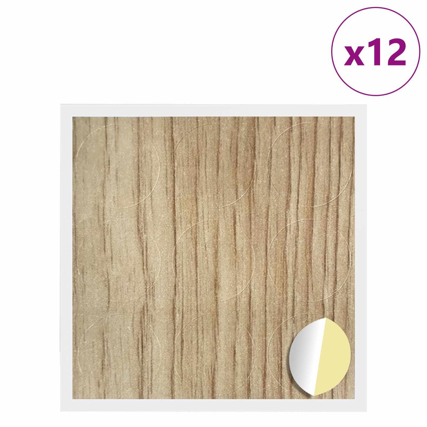 Vidaxx tapa de tornillos autoadhesiva 12 piezas roble artesanal ø 20 x 0,5 mm