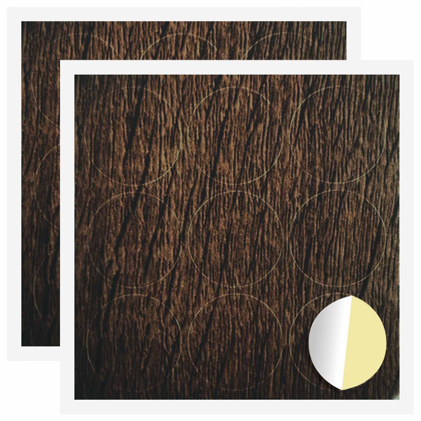 Coprivite autoadesivo Vidaxx 2 pezzi rovere marrone ø 20 x 0,5 mm