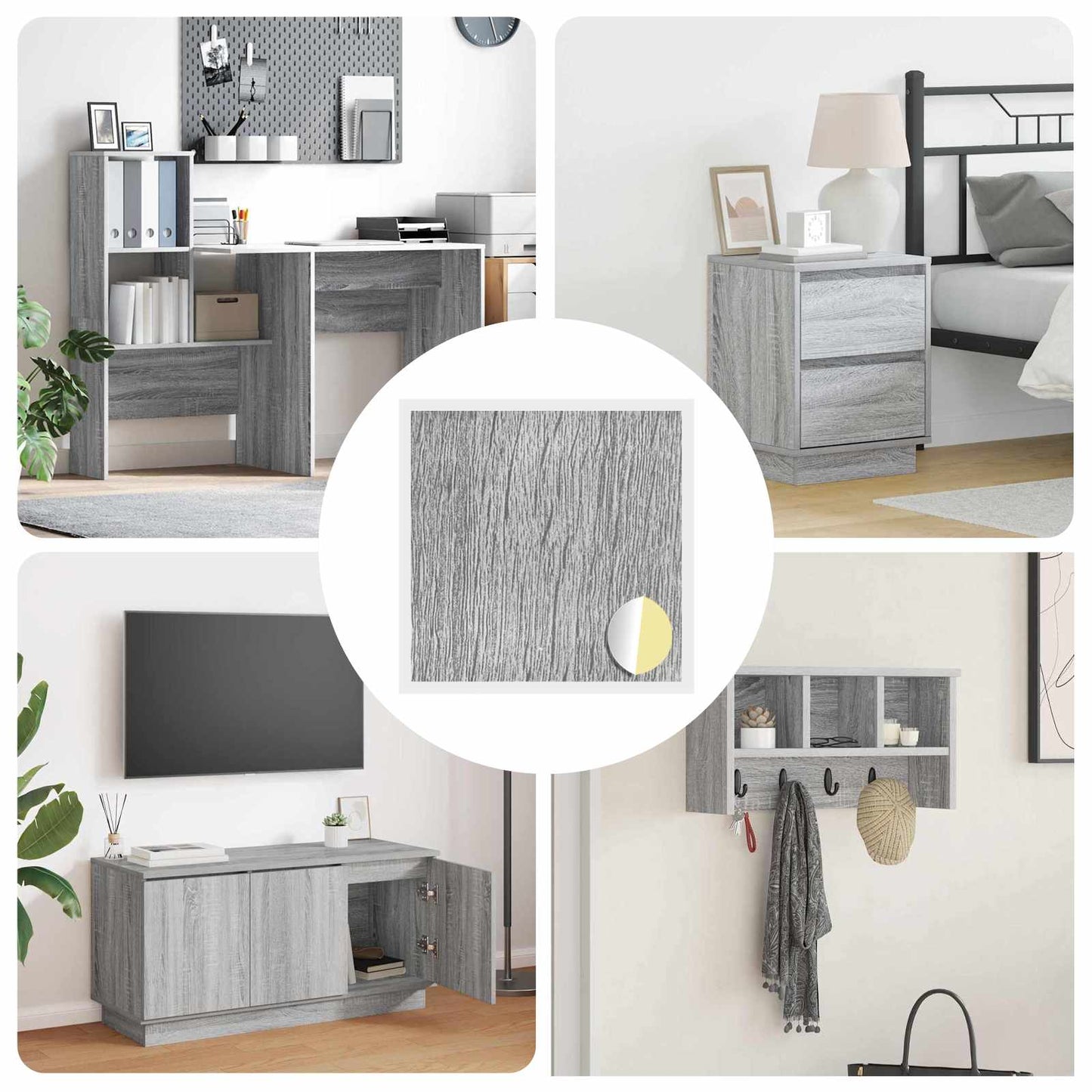 Vidaxx coprivite autoadesivo 12 pz grigio sonoma ø 20 x 0,5 mm