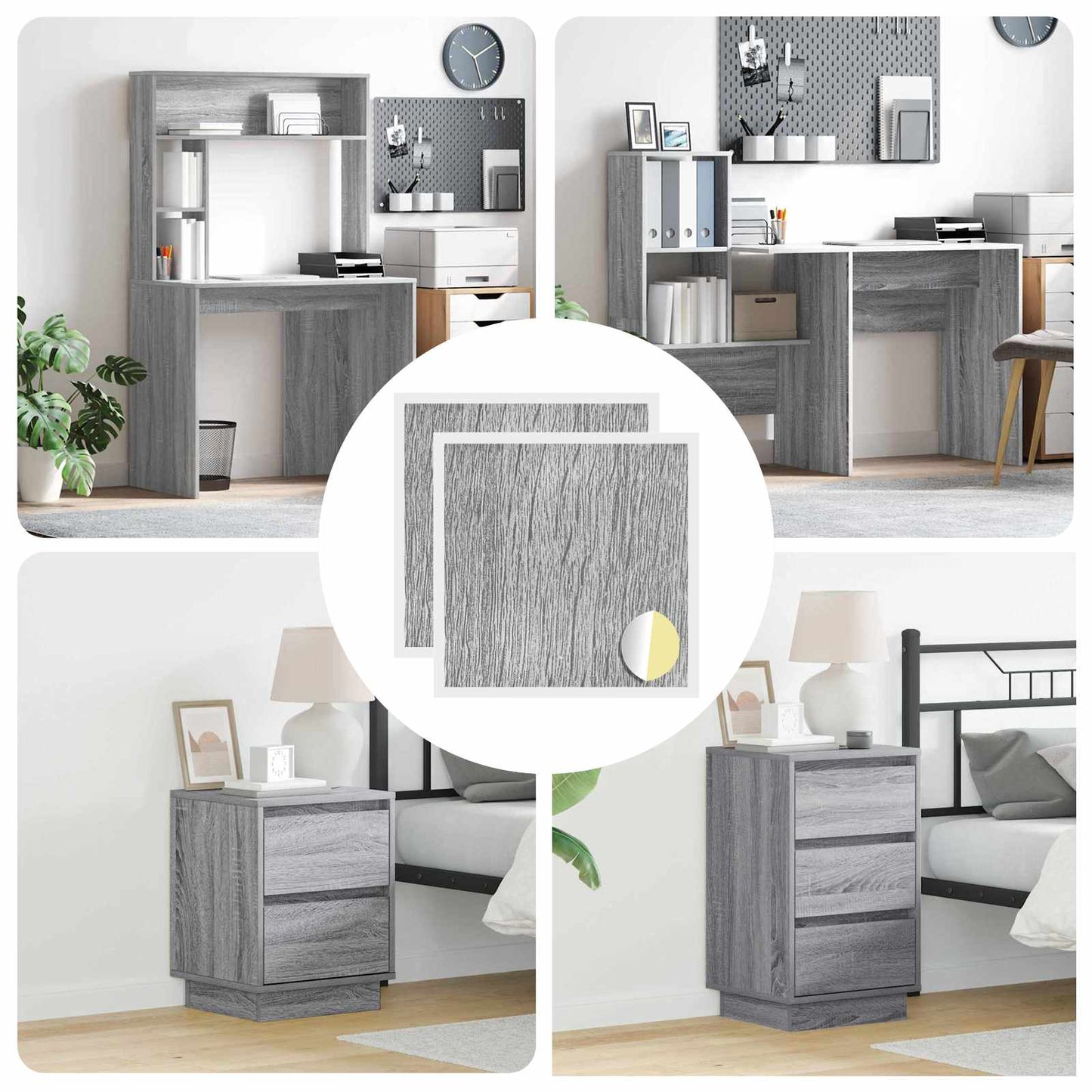 Vidaxx coprivite autoadesivo 2 pz grigio sonoma ø 20 x 0,5 mm