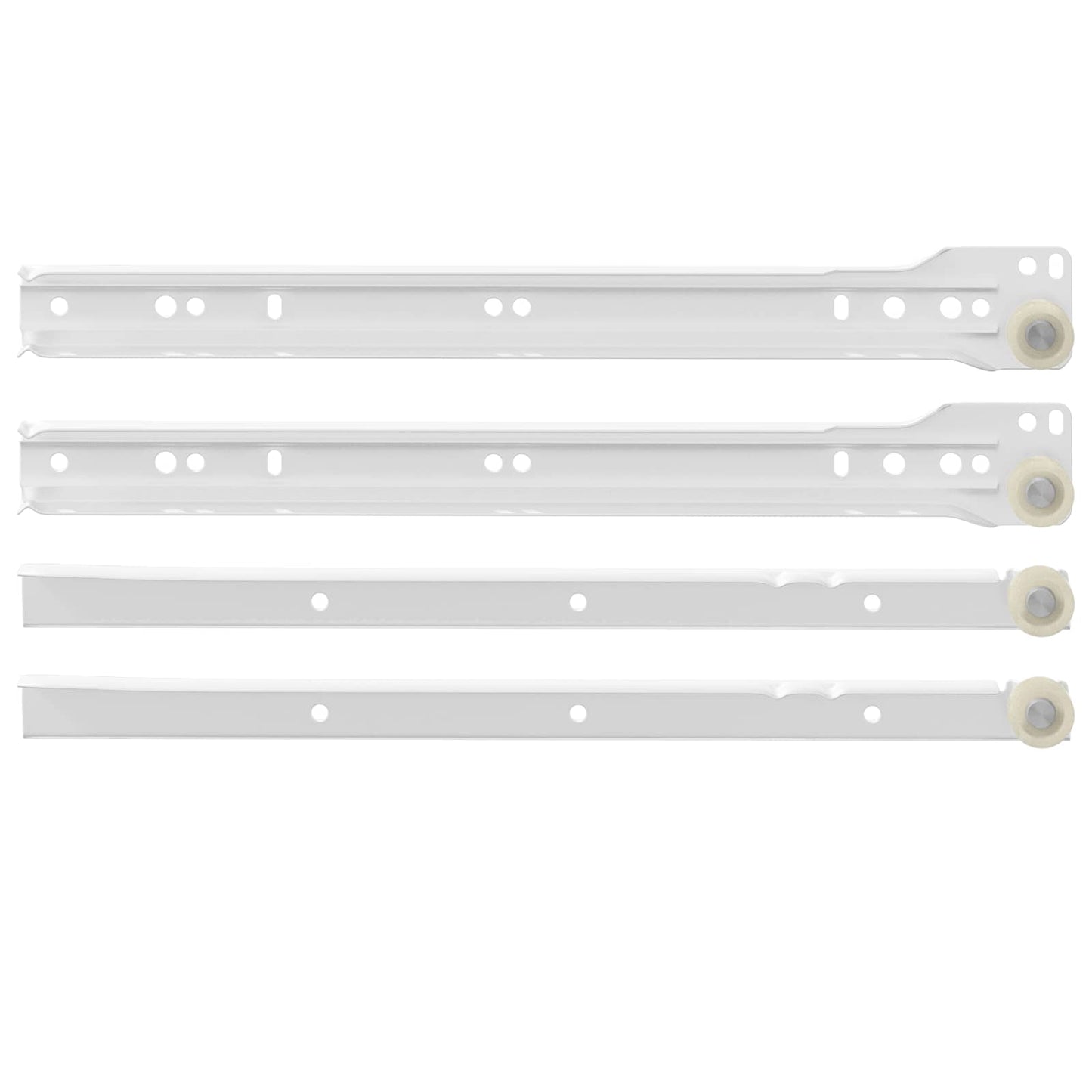 Vidaxl ladegeleider 2 pcs wit 300 mm staal