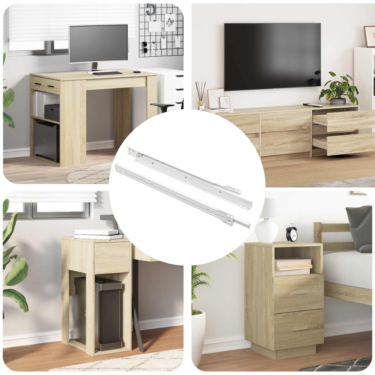 Vidaxl ladegeleider 2 pcs wit 350 mm staal