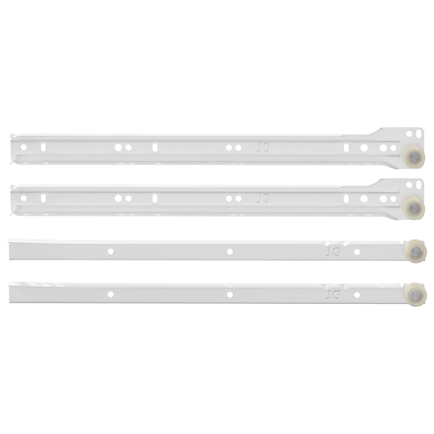 Vidaxl ladegeleider 2 pcs wit 350 mm staal