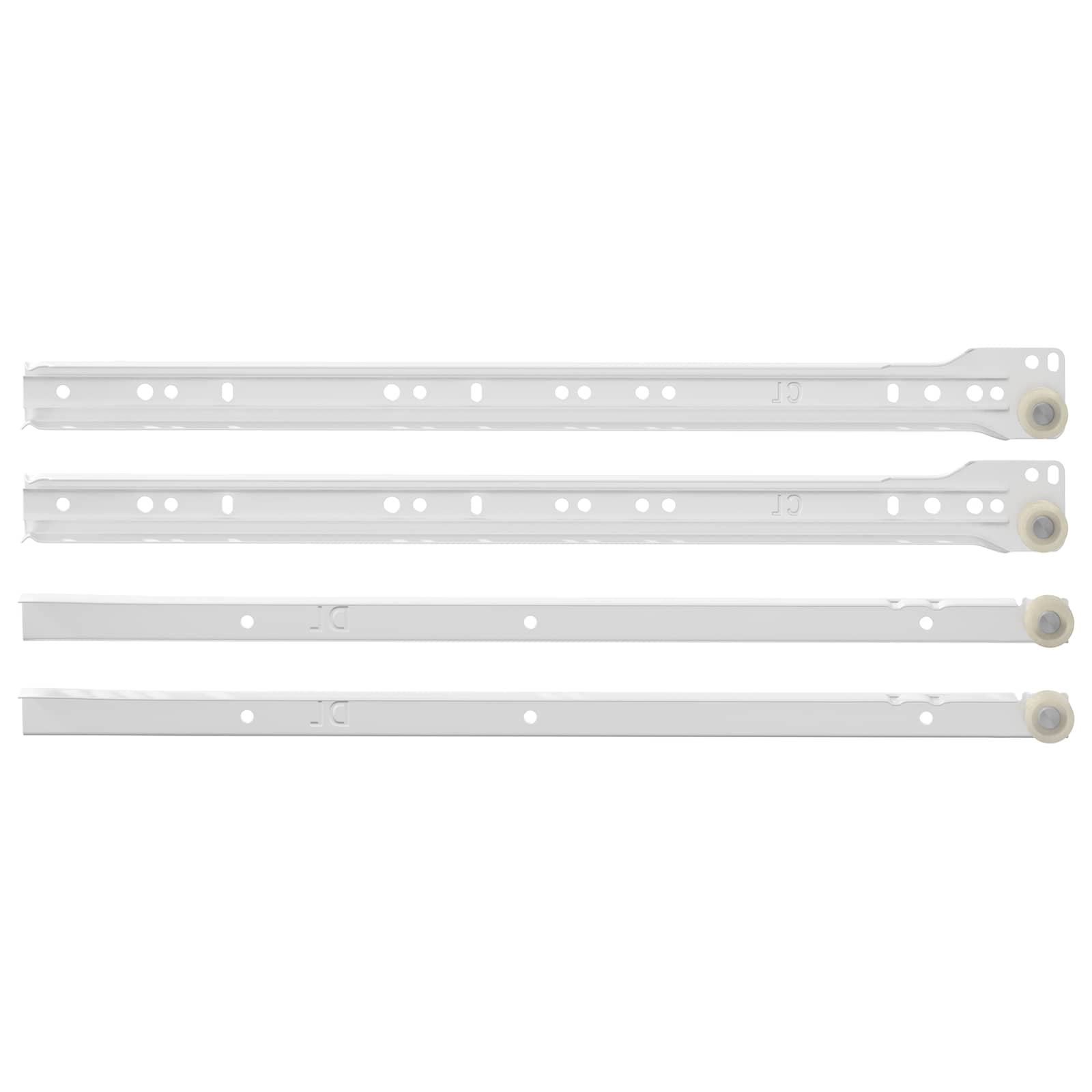 Guía de cajón vidaXL 55 uds acero blanco