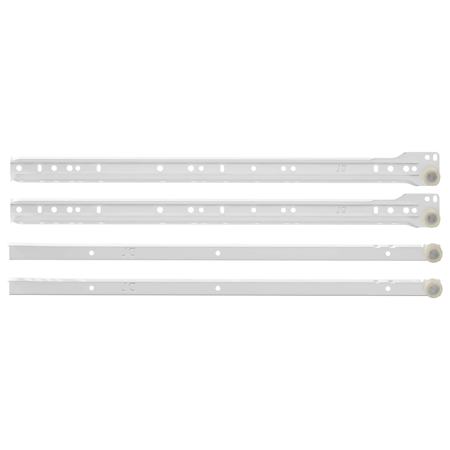 Vidaxl ladegeleider 12 pcs wit 450 mm staal