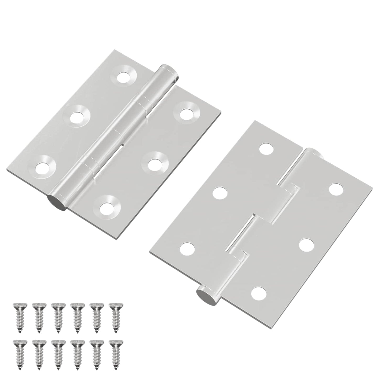 Cerniera Vidaxx 2 pezzi argento 50 x 38 x 1,3 mm acciaio