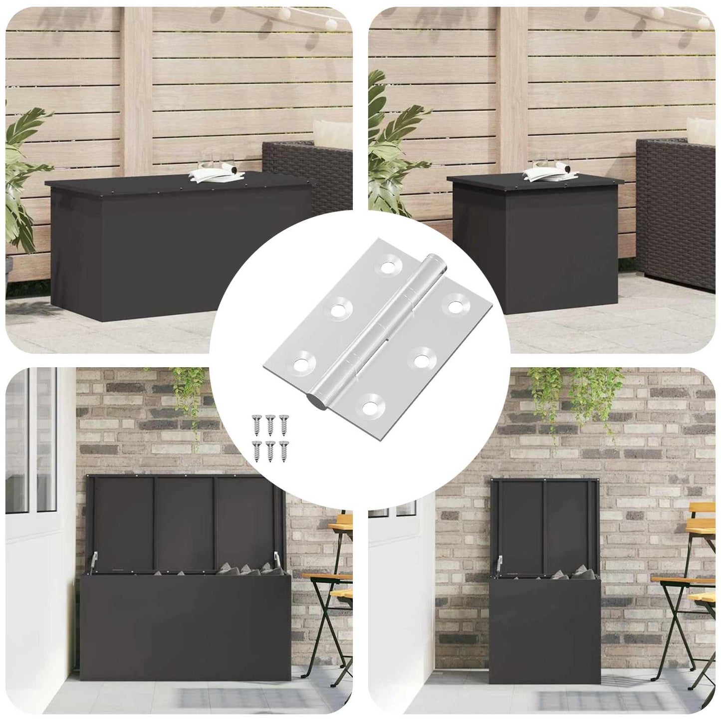 Vidaxl scharnier 720 pcs zilver 50 x 38 x 1,3 mm staal
