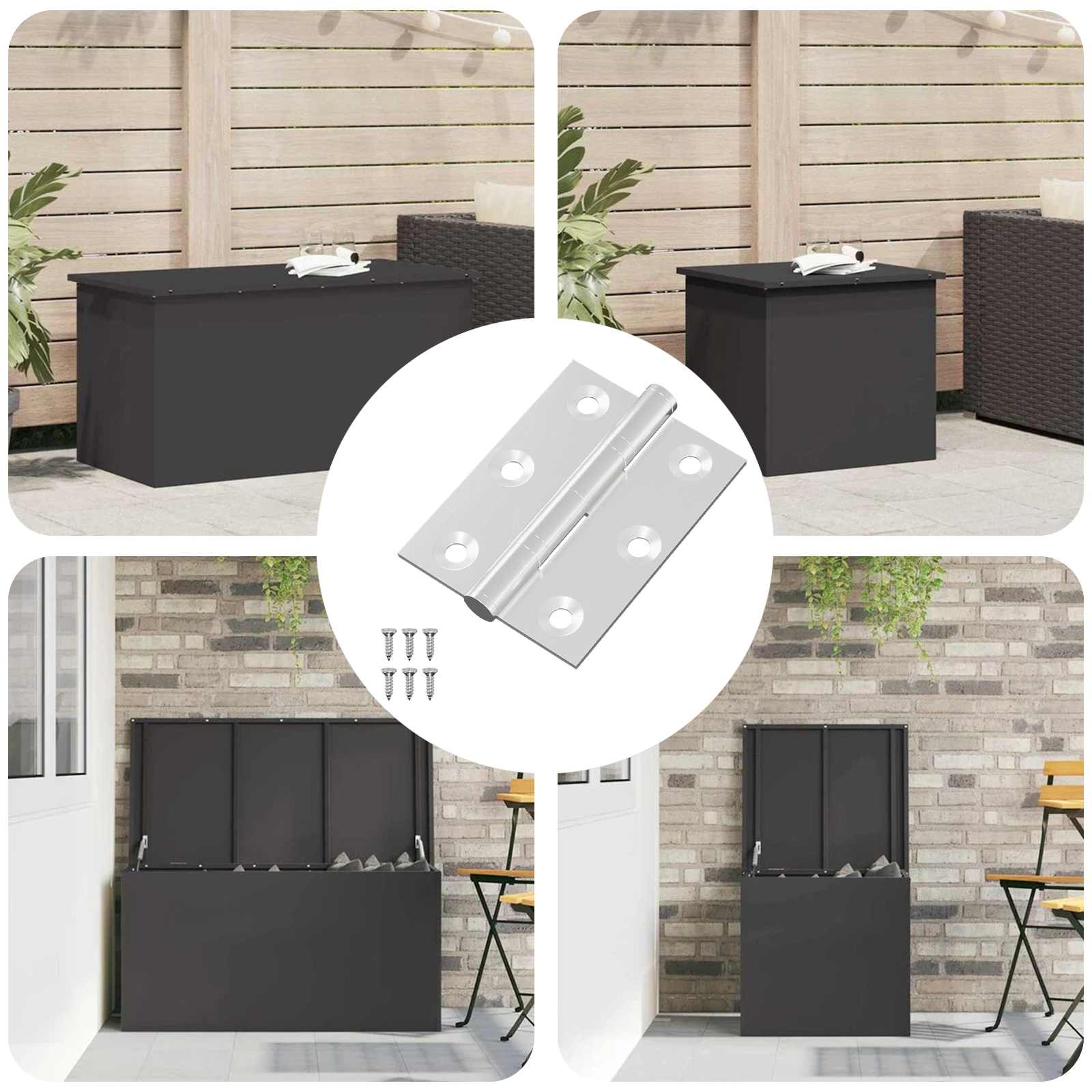 Vidaxl scharnier 720 pcs zilver 50 x 38 x 1,3 mm staal