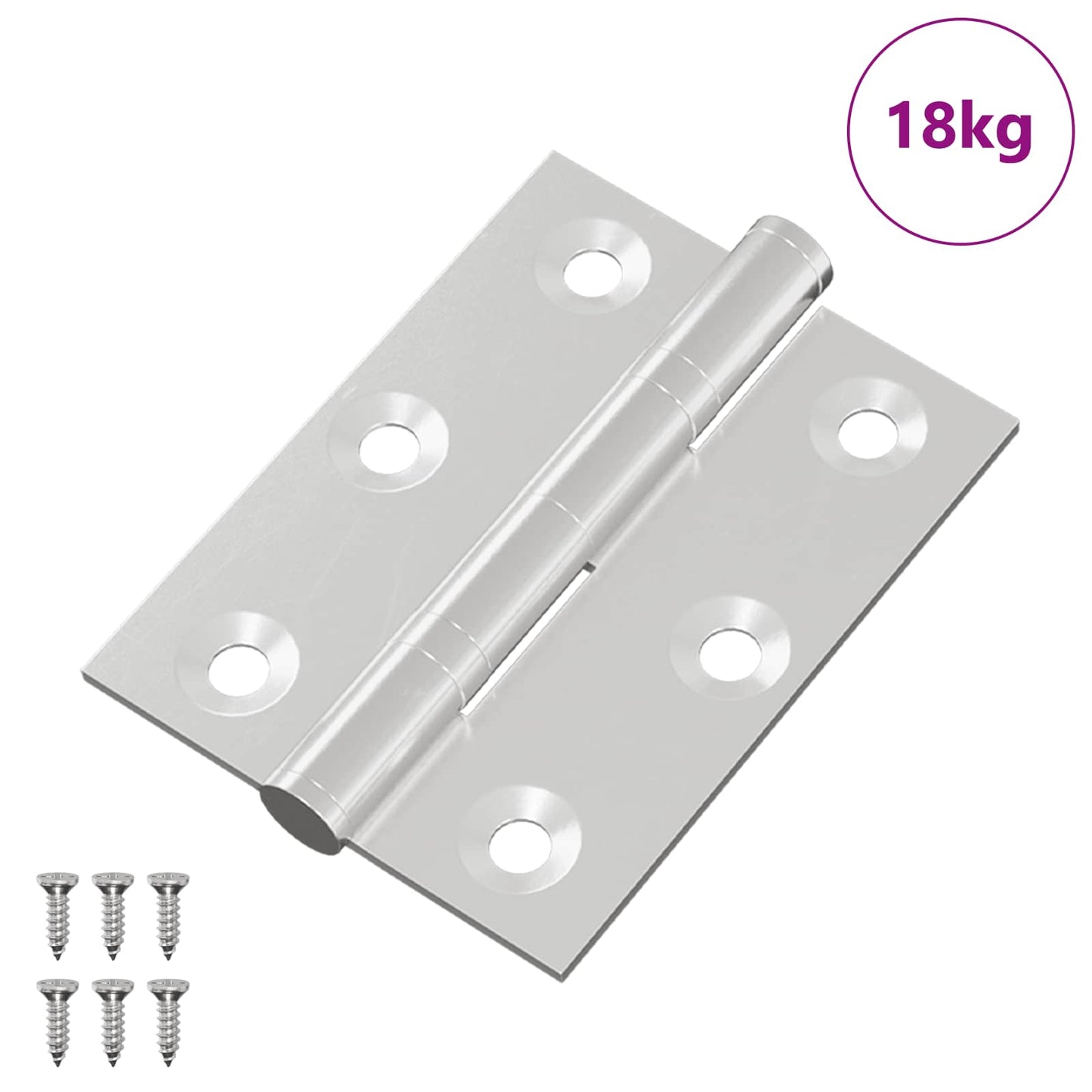Vidaxl scharnier 720 pcs zilver 50 x 38 x 1,3 mm staal
