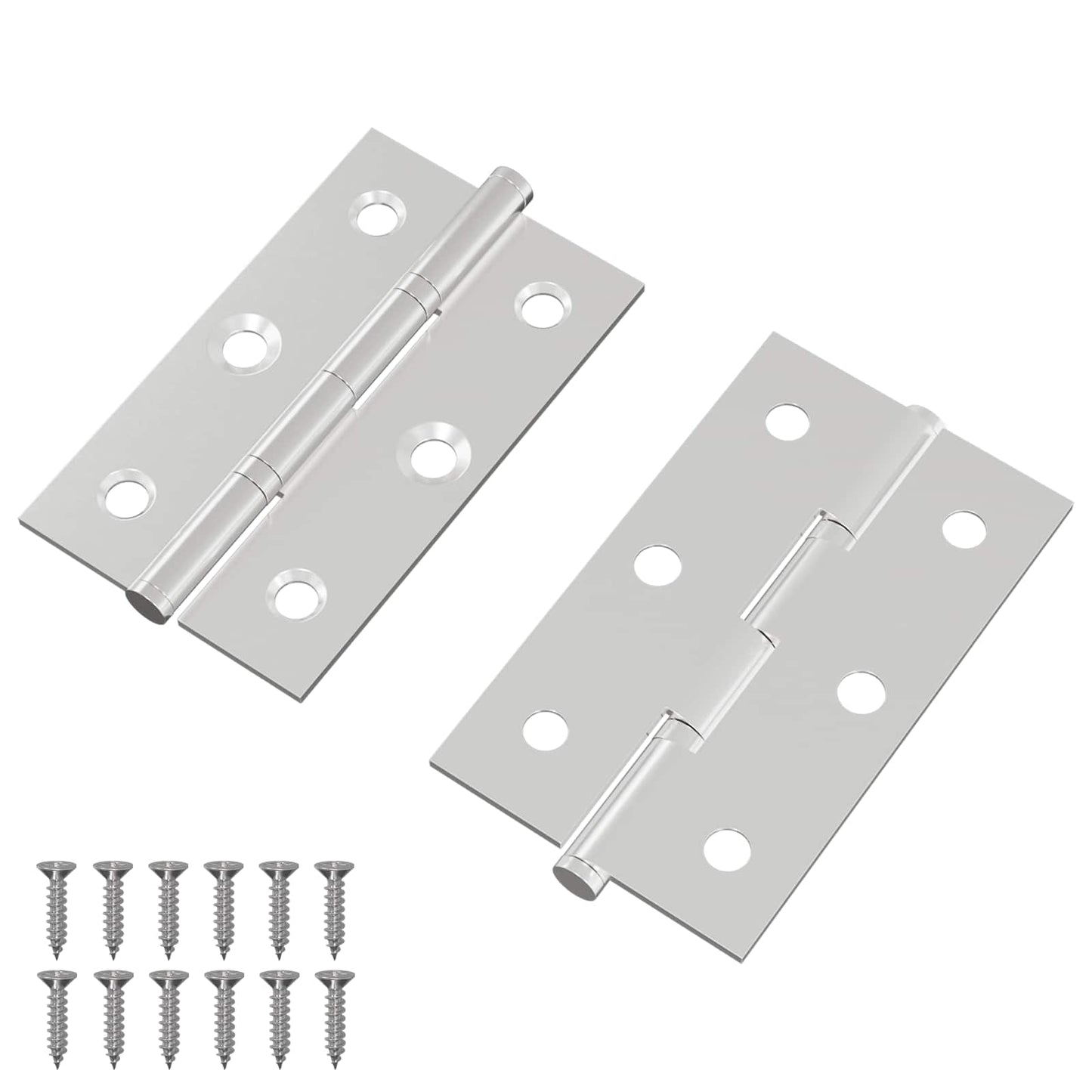 Vidaxl scharnier effen 2 pcs zilver 58 x 35 x 1 mm staal