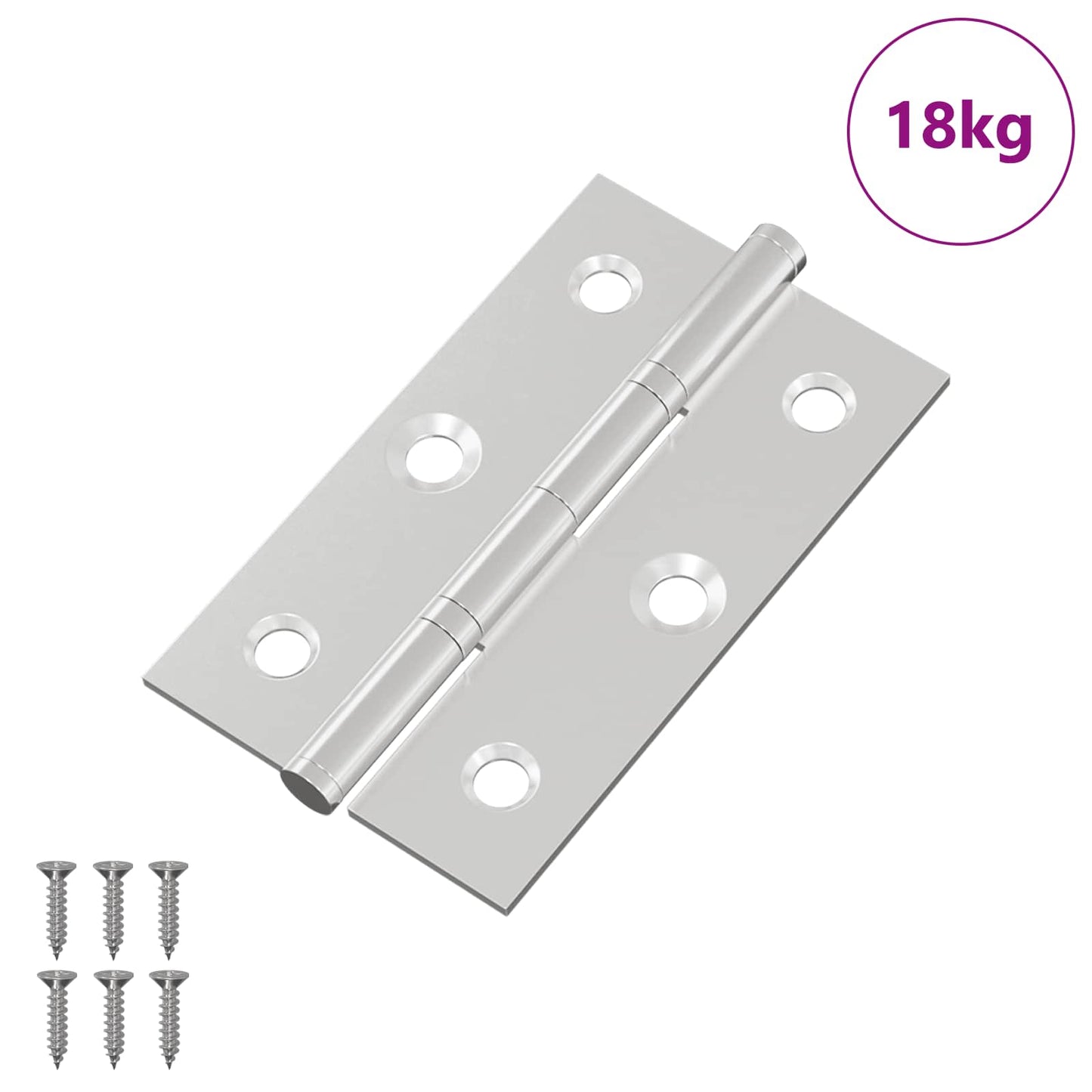 Vidaxl scharnier effen 899 pcs zilver 58 x 35 x 1 mm staal