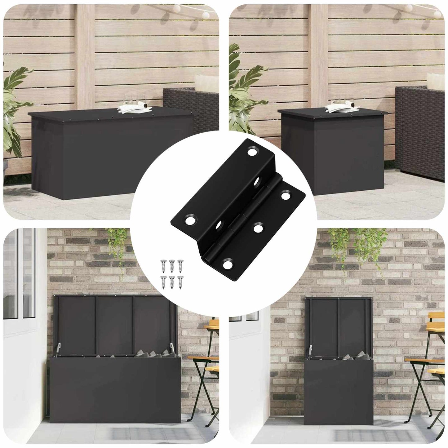 Cerniera Vidaxx 537 pz nera 38 x 17 x 60 mm ferro