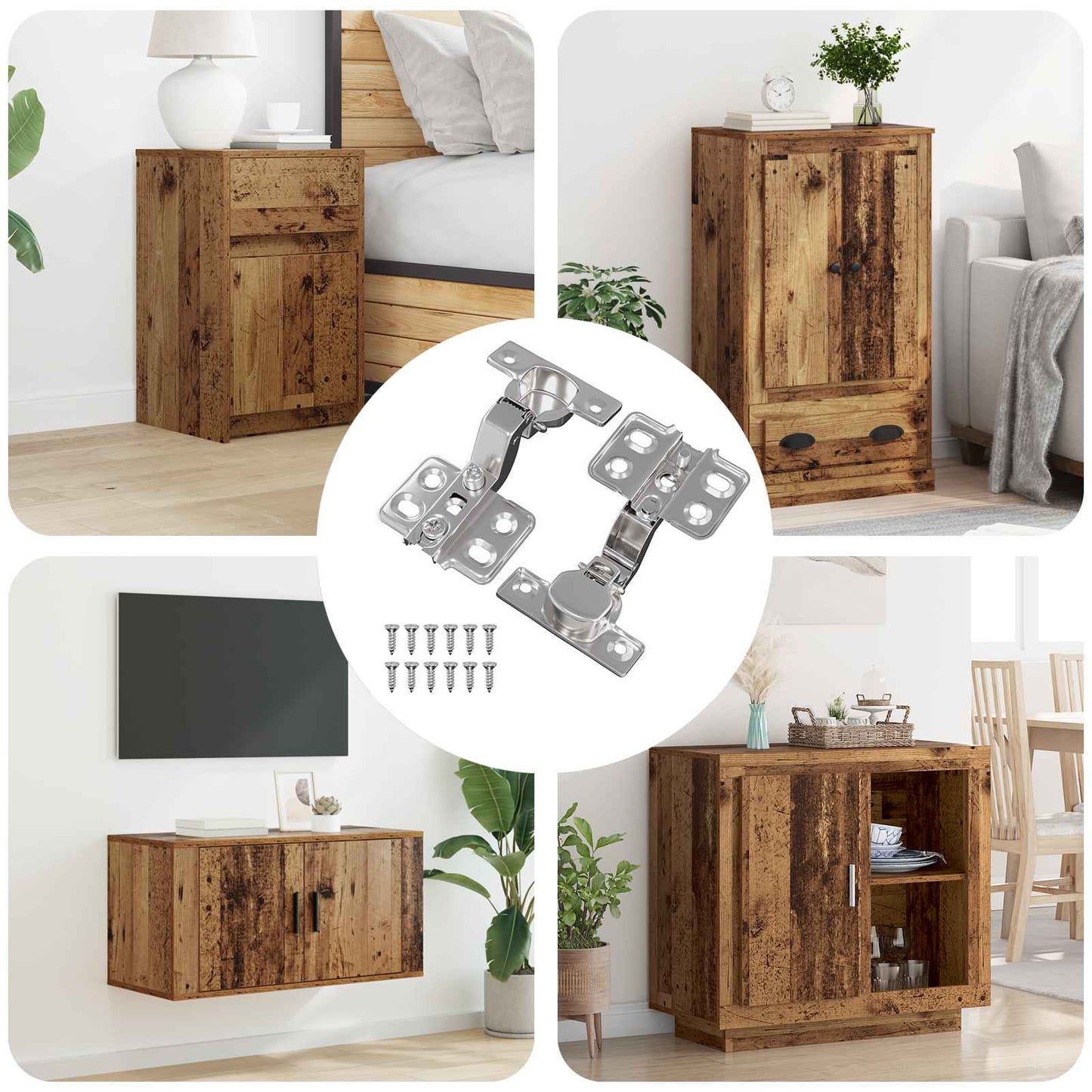 Vidaxl scharnier 2 pcs nikkel 85 x 52,5 x 9,5 mm ijzer