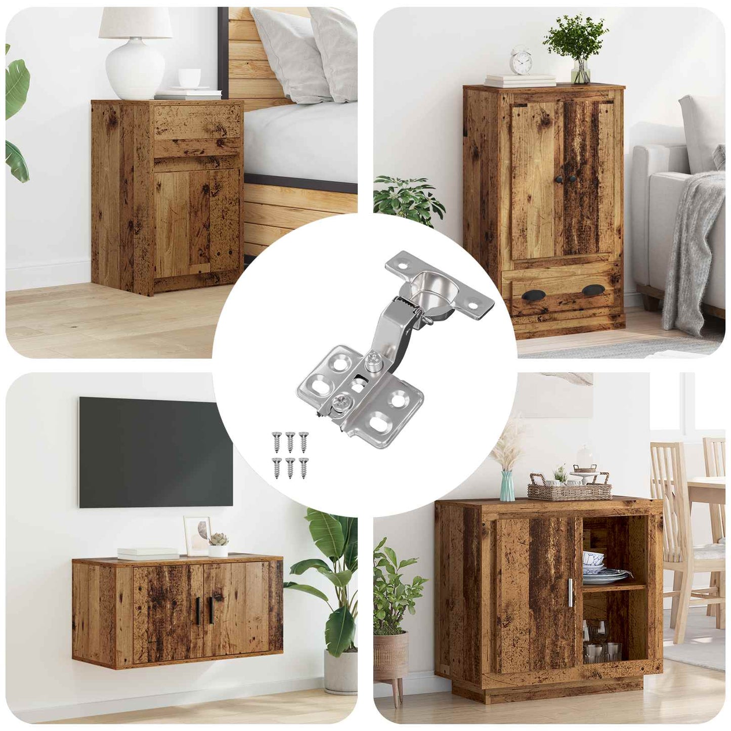 Vidaxl scharnier 12 pcs nikkel 85 x 52,5 x 9,5 mm ijzer