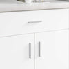 Vidaxl maniglia liscia 828 pz argento 105,7 x 7,4 x 15,5 mm alluminio