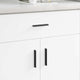 Maniglia VidaXL 2 pezzi nera 106 x 7,4 x 15,5 mm alluminio