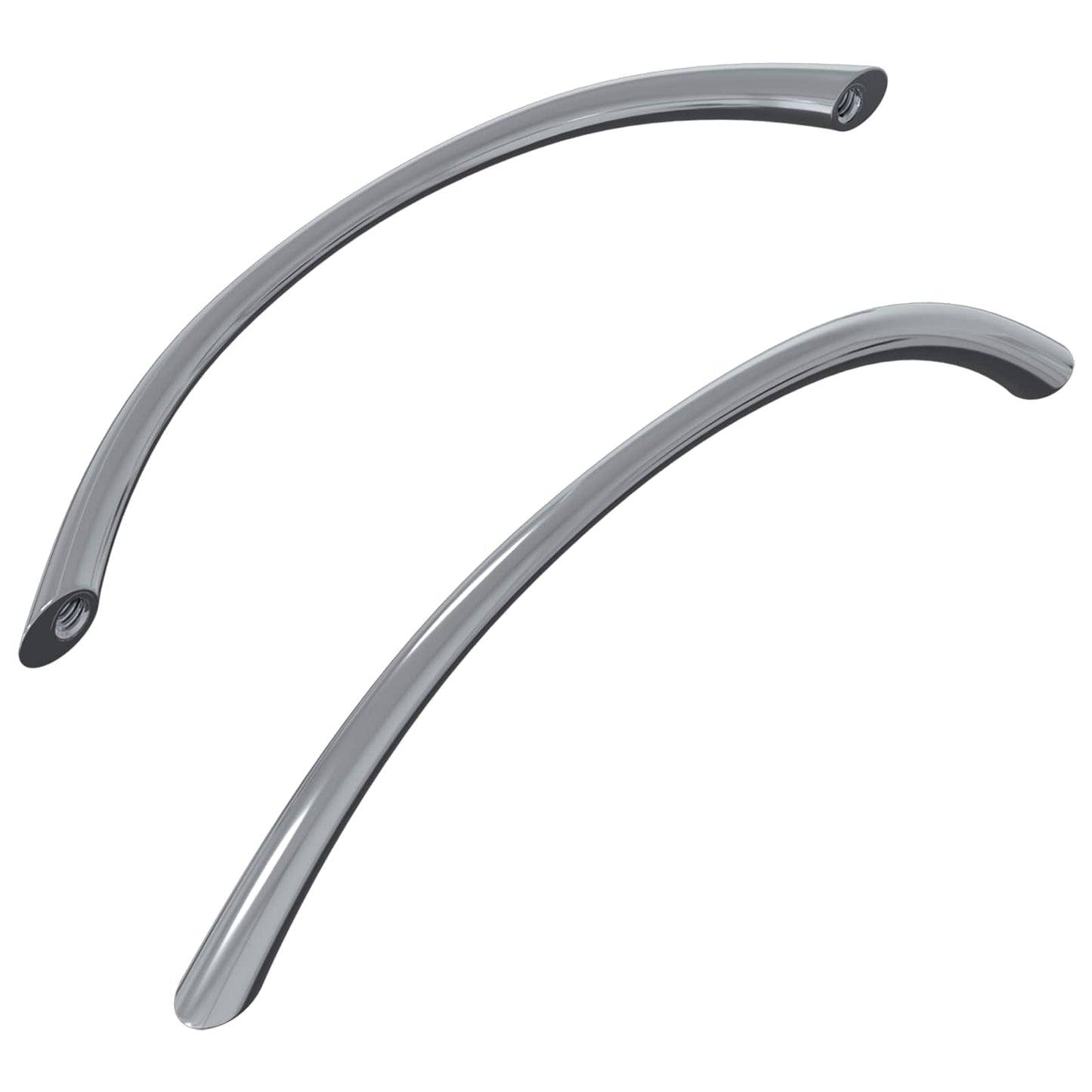 Mango VidaXL 2 piezas plata 107 x 3,6 x 23 mm acero inoxidable