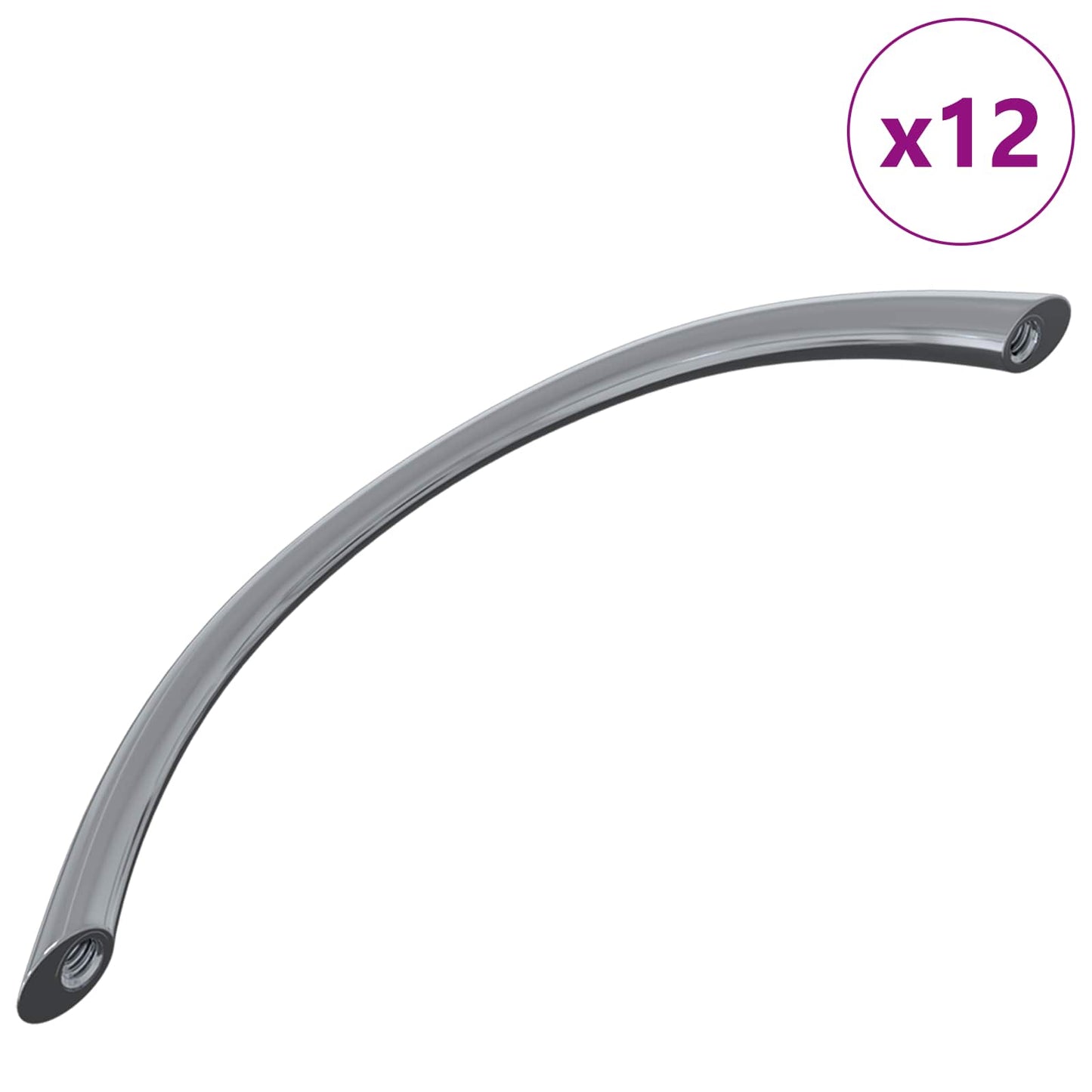 Mango VidaXL 12 piezas plata 107 x 3,6 x 23 mm acero inoxidable