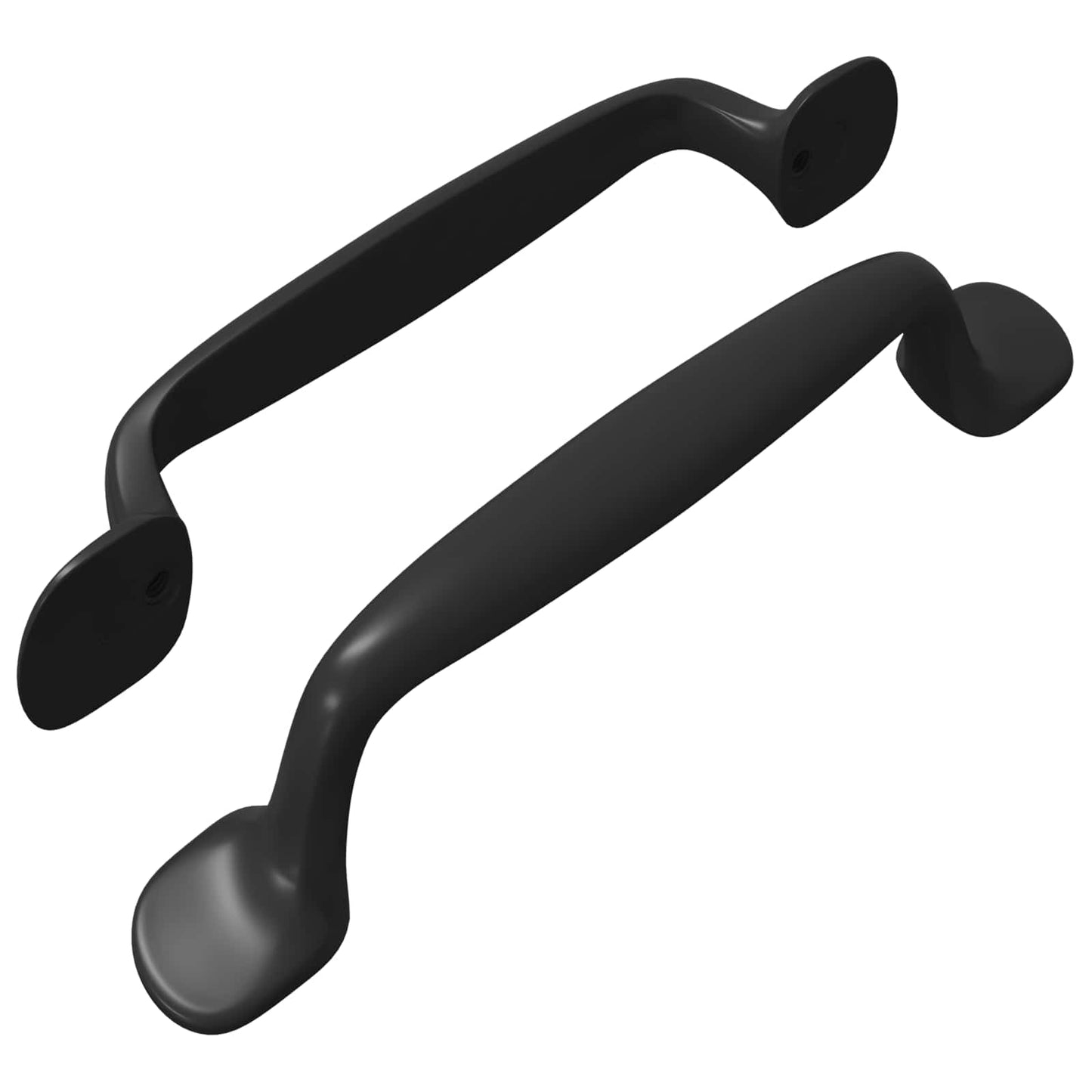 Vidaxxl tirador para mueble 2 piezas negro 130 x 19,4 x 22,3 mm aluminio