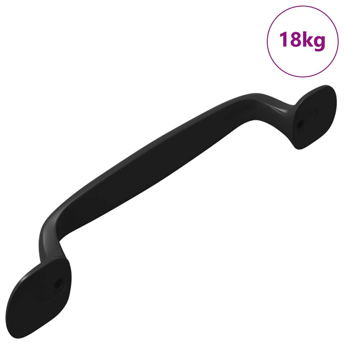 Maniglia per mobile Vidaxxl 250 pz nero 130 x 19,4 x 22,3 mm alluminio