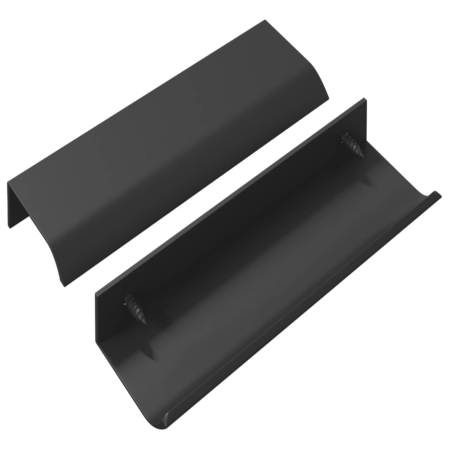 Maniglia VidaXL 2 pezzi nera 120 x 39,6 x 17 mm alluminio