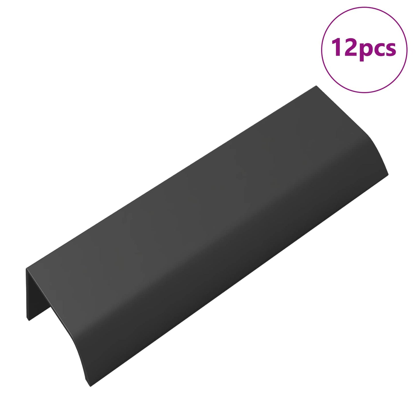 Maniglia VidaXL 12 pezzi nera 120 x 39,6 x 17 mm alluminio