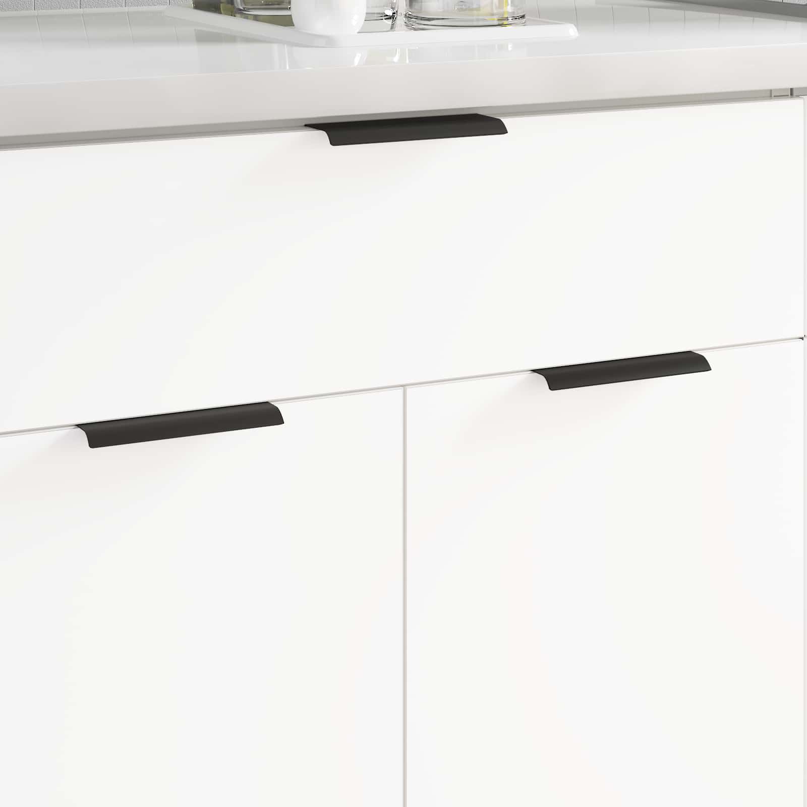 Mango VidaXL 725 uds negro 120 x 39,6 x 17 mm aluminio