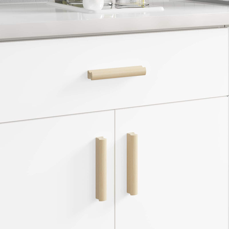 VidaXL manico rettangolare 2 pezzi colore legno naturale