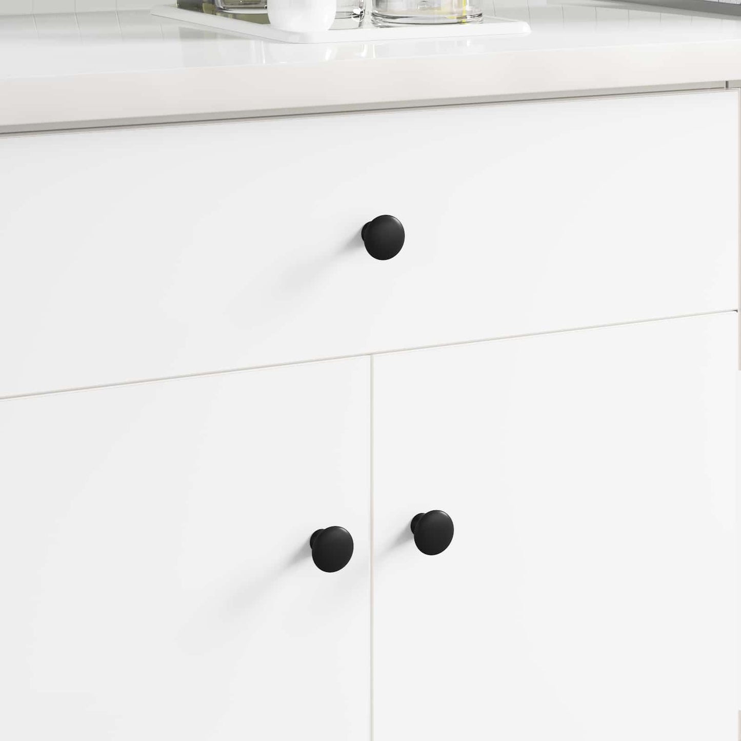 Maniglia VidaXL 2 pz nera ø30 mm alluminio