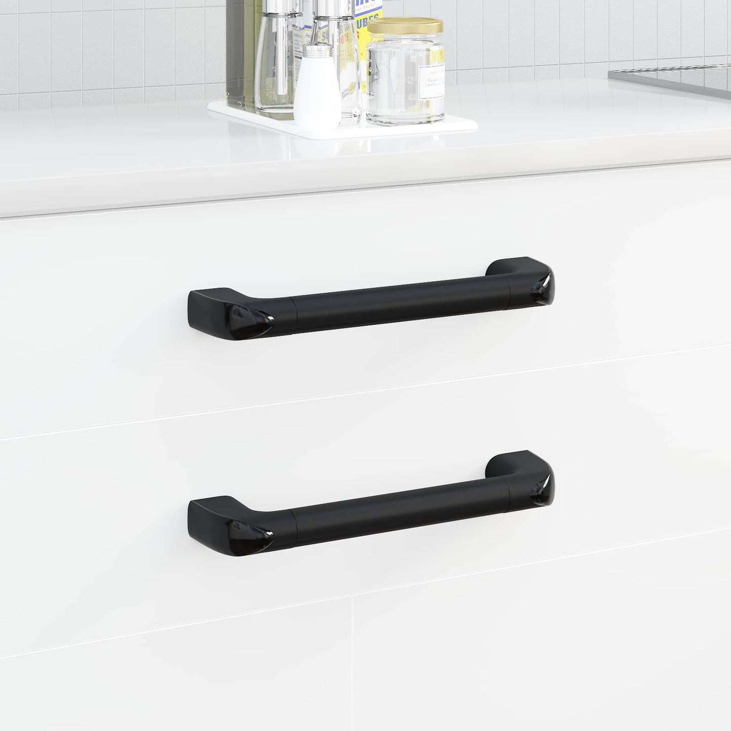 Maniglia Vidaxx liscia 2 pz nera 380 x 34 x 85 mm alluminio e pp