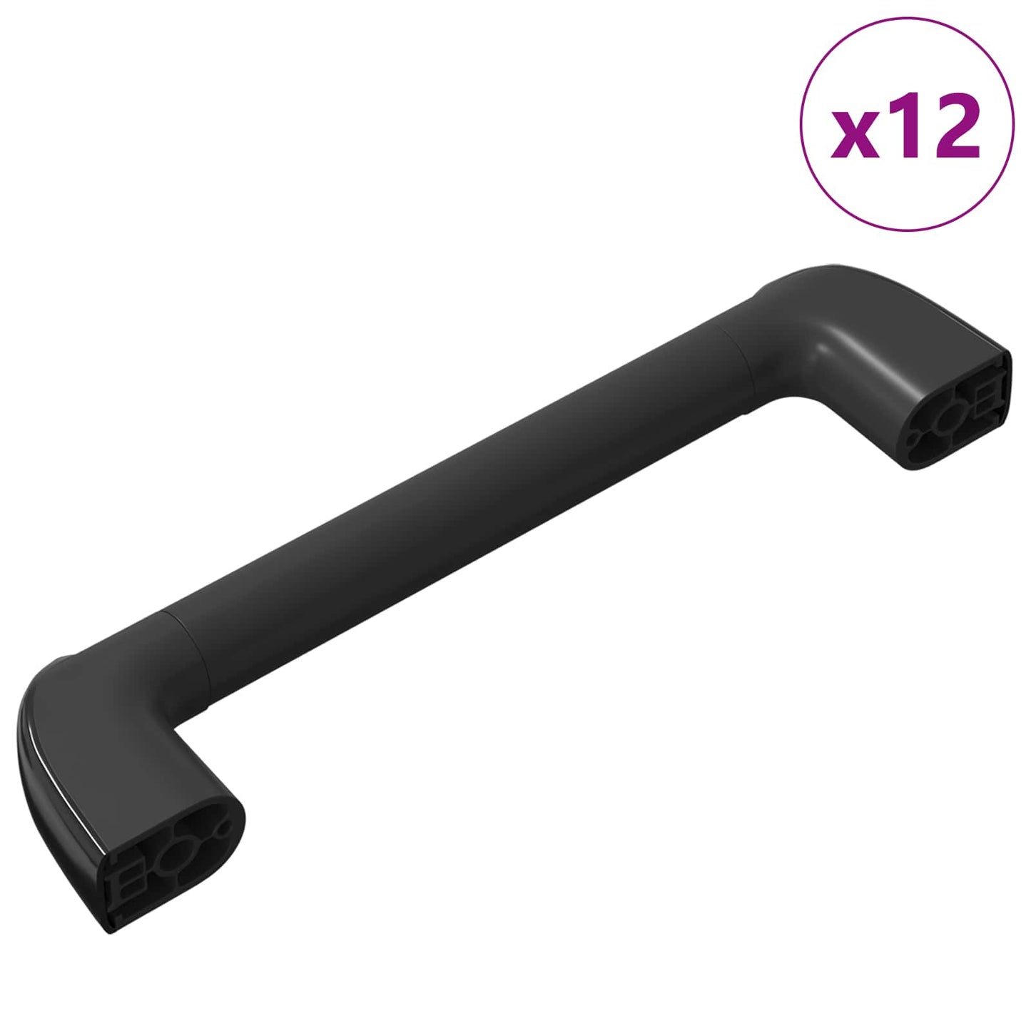 Maniglia Vidaxx liscia 12 pz nera 380 x 34 x 85 mm alluminio e pp