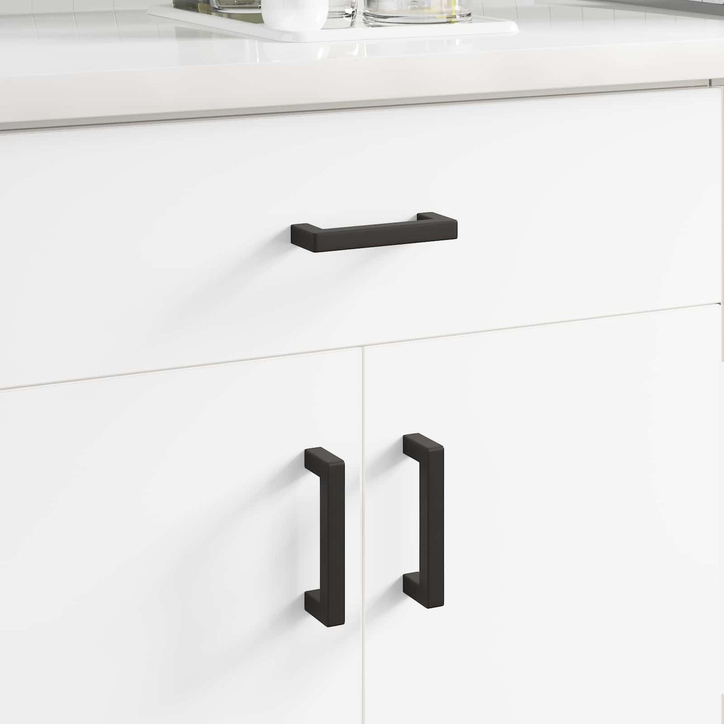 Tirador para mueble vidaxxl 2 uds negro 110 x 12 x 36 mm hierro