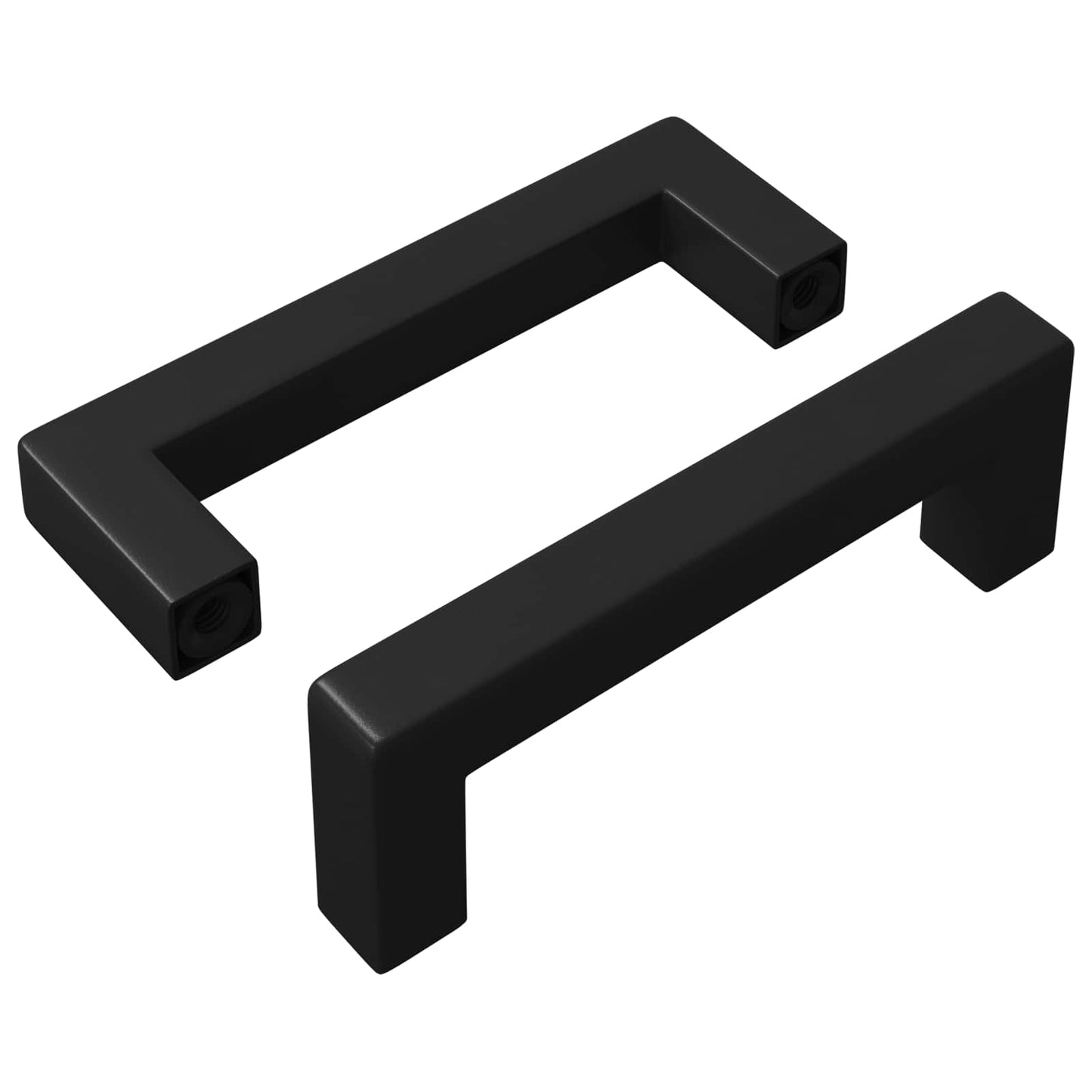 Tirador para mueble vidaxxl 2 uds negro 110 x 12 x 36 mm hierro