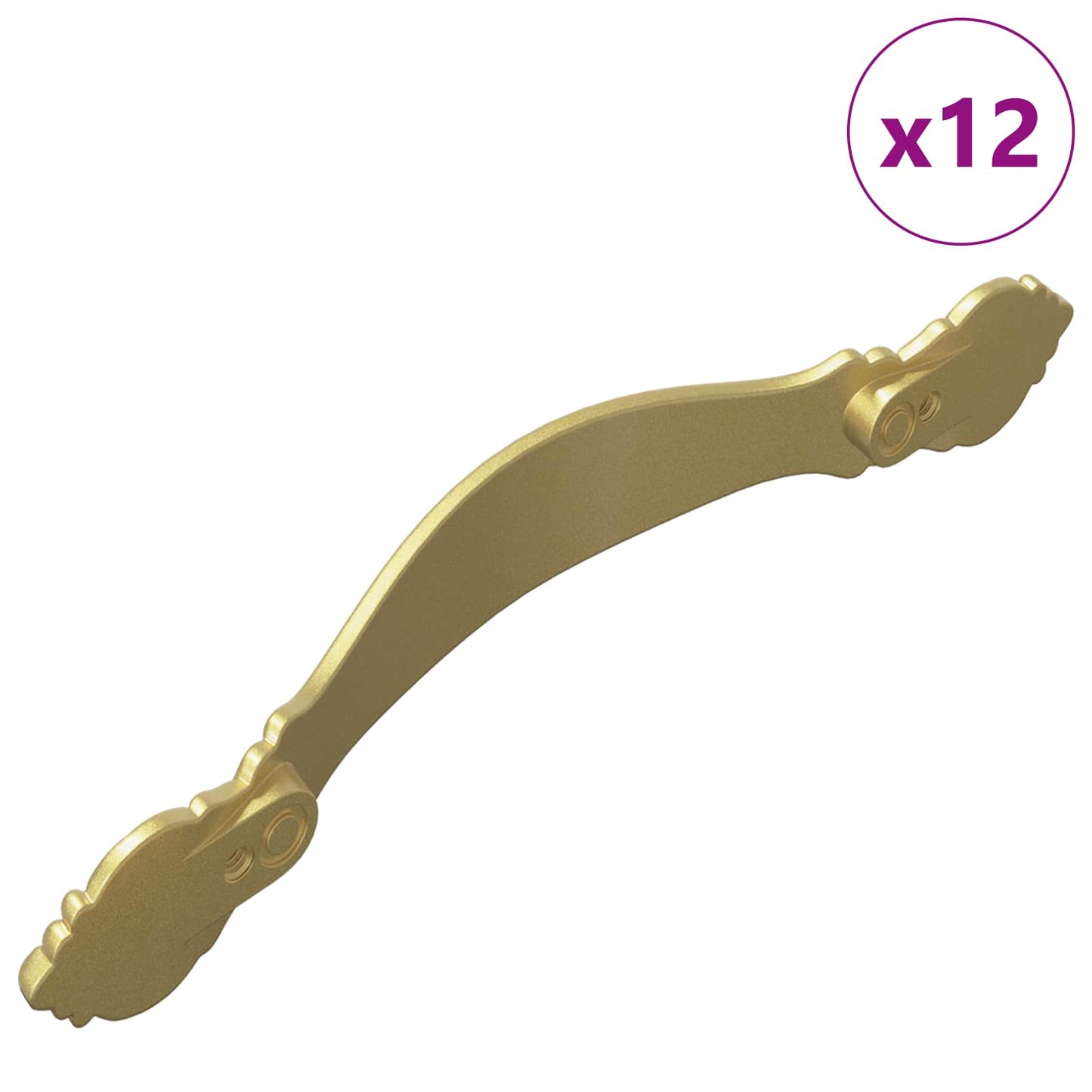 Vidaxl handvat 12 pcs goud 143 x 19,2 x 20 mm zinklegering