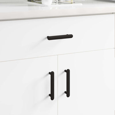Tirador para armario vidaxxl 2 piezas negro 121 x 16,6 x 28,3 mm hierro