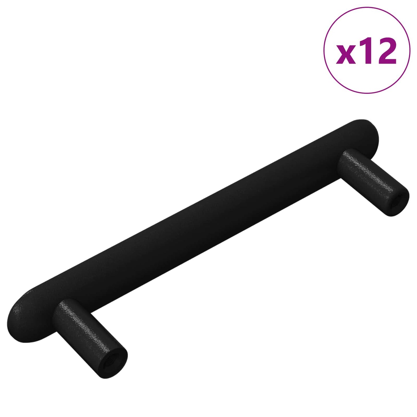 Vidaxl kasthandgreep 12 pcs zwart 121 x 16.6 x 28.3 mm ijzer