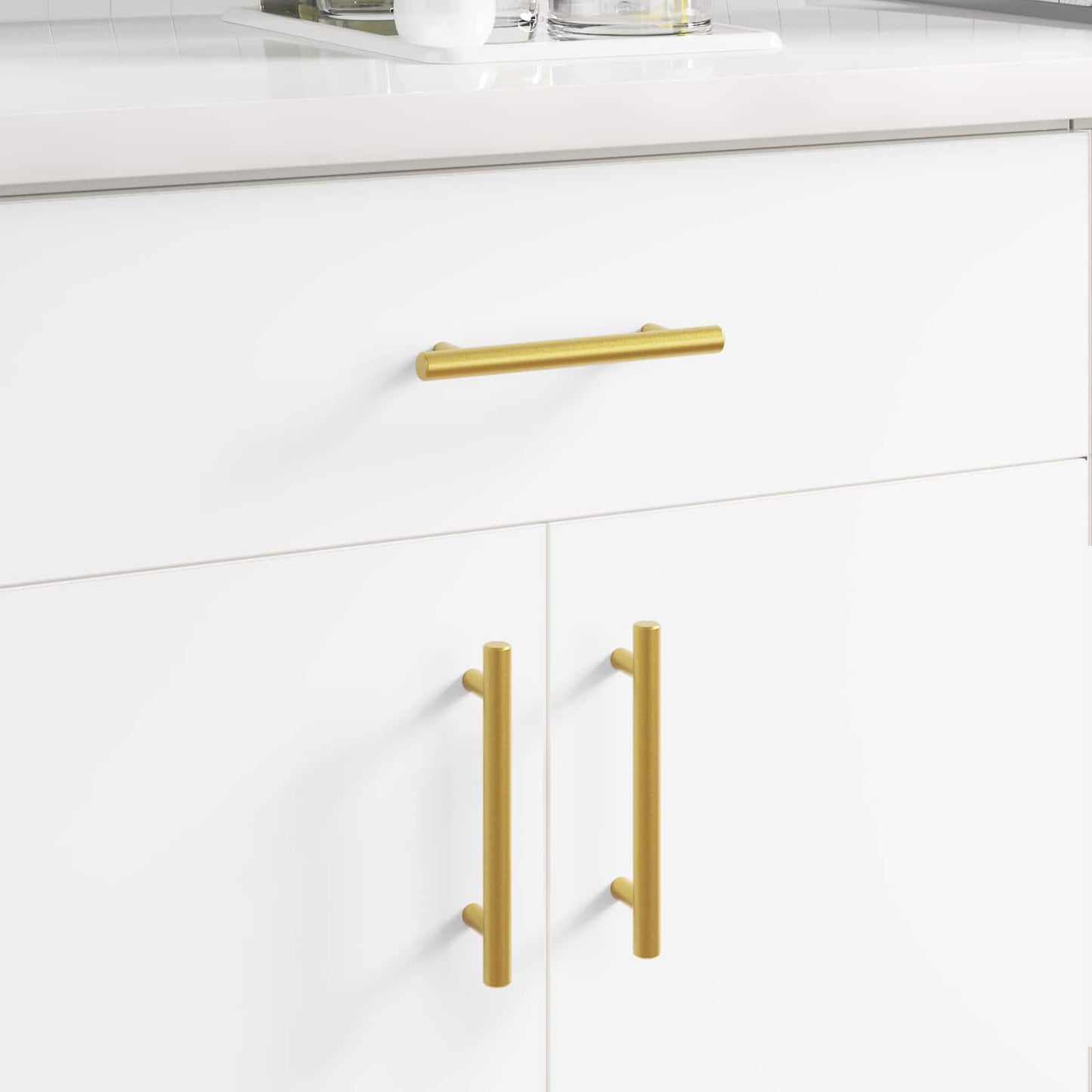 Vidaxl kasthandgreep 12 pcs goud 150 mm roestvrij staal