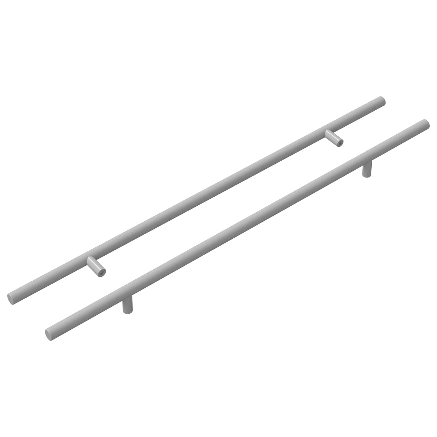 Mango vidaXL 2 piezas plata 500 mm acero