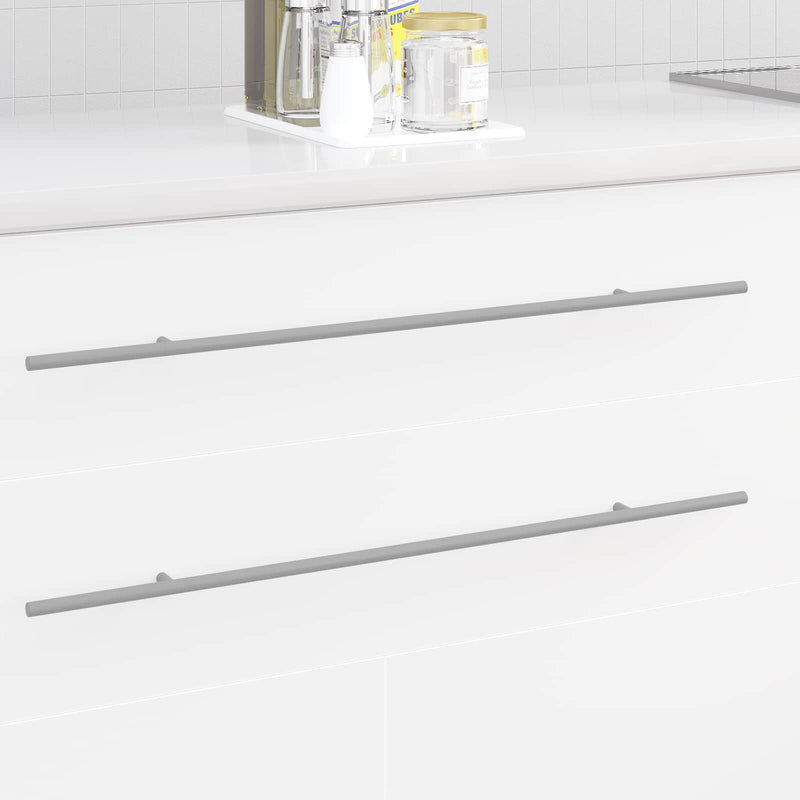Maniglia per armadio VidaXL 2 pezzi argento 700 mm in acciaio inossidabile