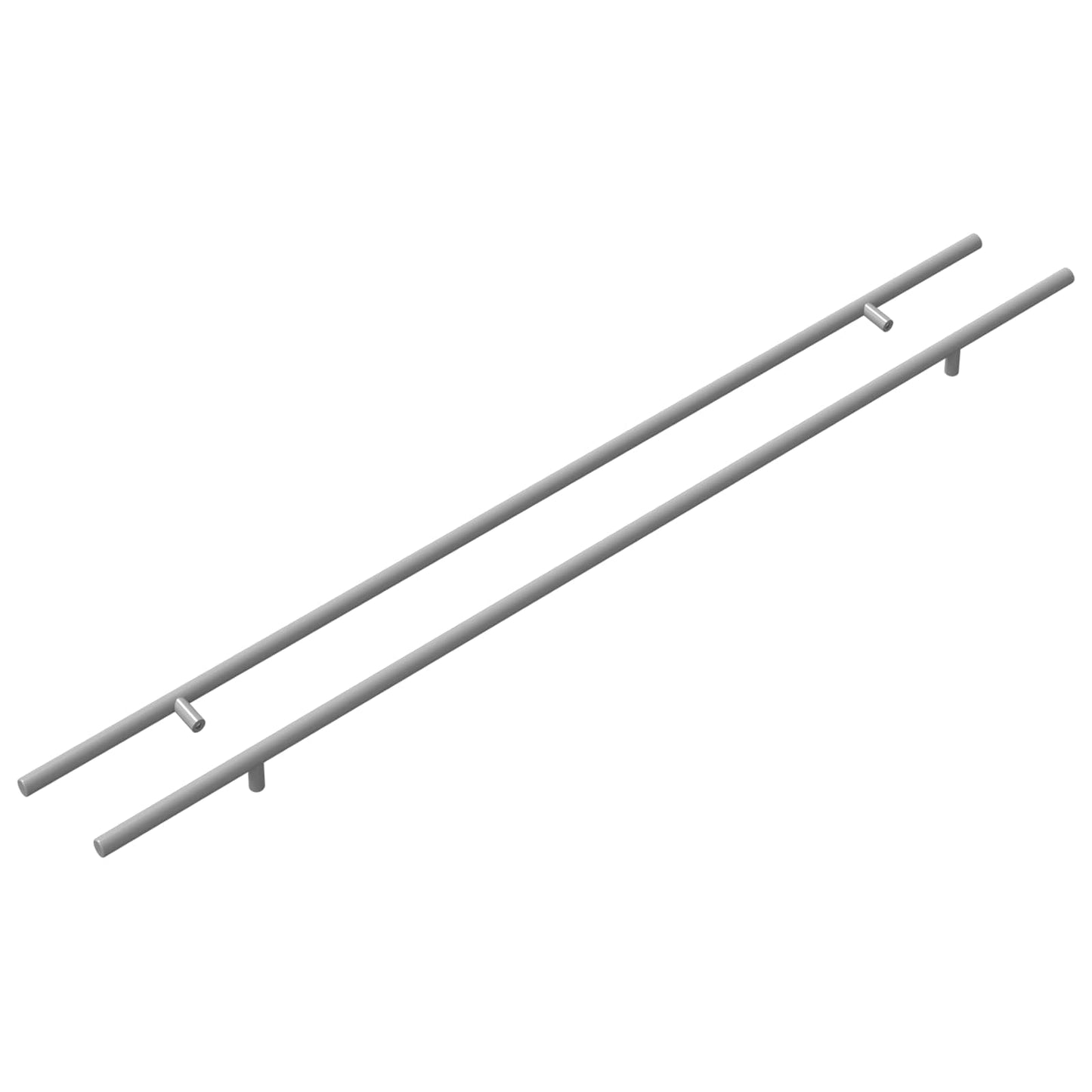 Vidaxl kasthandgreep 2 pcs zilver 800 mm roestvrij staal
