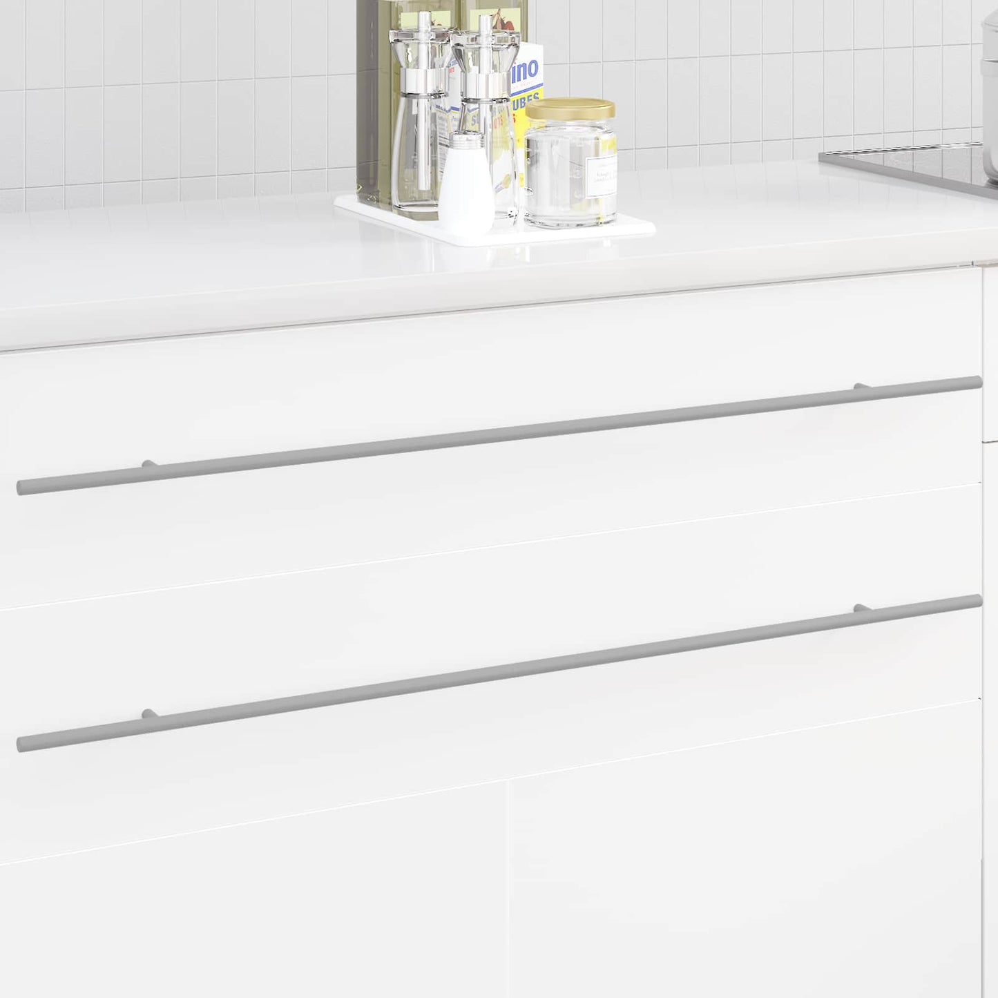 Vidaxl kasthandgreep 12 pcs zilver 900 mm roestvrij staal
