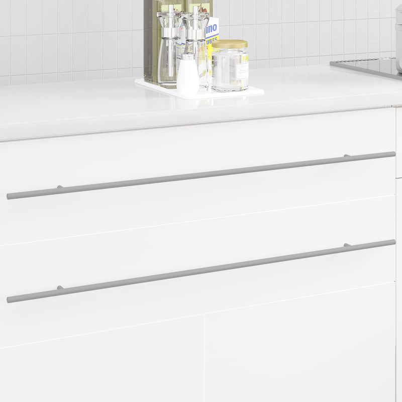 Vidaxl kasthandgreep 12 pcs zilver 900 mm roestvrij staal