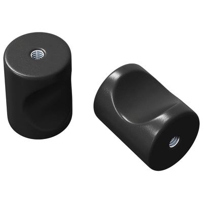 Vidaxxl pomo para armario 2 uds negro 18 x 23 mm hierro