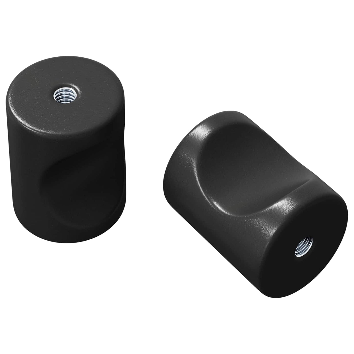 Pomello per mobile Vidaxxl 2 pezzi nero 18 x 23 mm in ferro