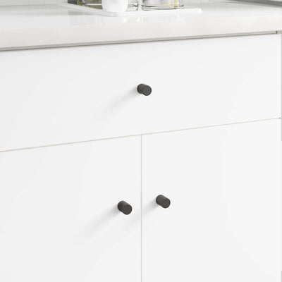 Vidaxxl pomo para armario 12 piezas hierro negro 18 x 23 mm