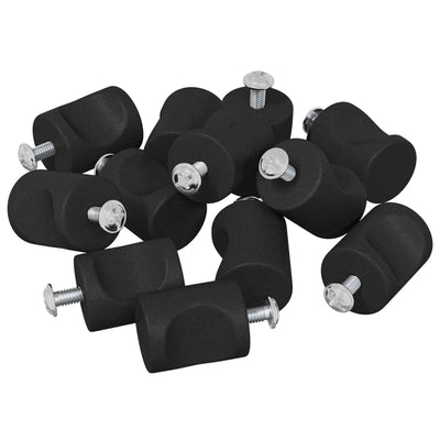 Vidaxxl pomo para armario 12 piezas hierro negro 18 x 23 mm